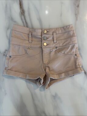 Xhilaration High-Waist Triple-Button Shorts size 00 Blush Pink